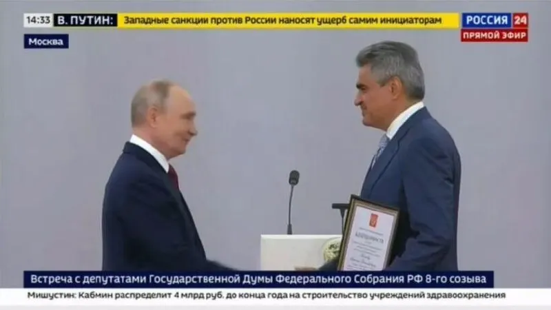 На церемонии награждения в Кремле лидер «Новых людей» Сергей Нечаев поблагодарил президента и заявил о необходимости новых усилий для победы в специальной военной операции.