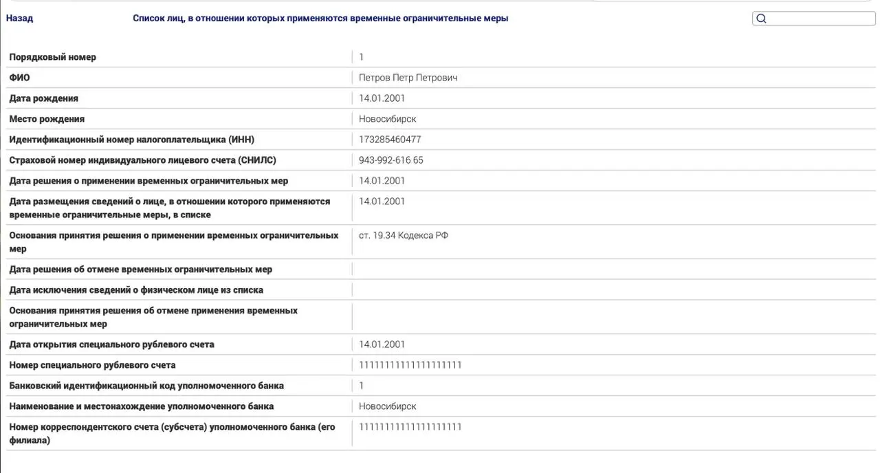 Минюст открыл реестр ограничений для россиян, находящихся за пределами России и осужденных по политическим статьям; закон вводит меры на распоряжение имуществом, банковские операции и консульские действия.