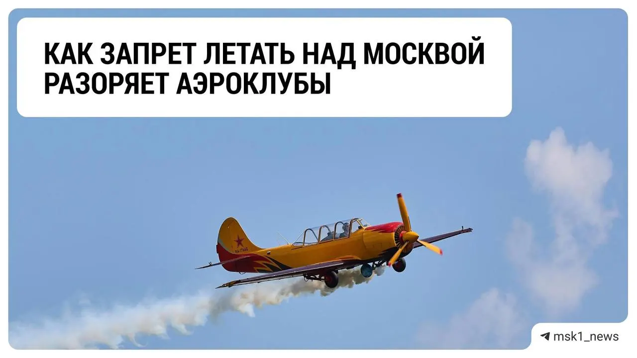 Ограничения на полёты над столичным регионом приводят к финансовым потерям аэроклубов, руководство отрасли ожидает изменений до завершения СВО.