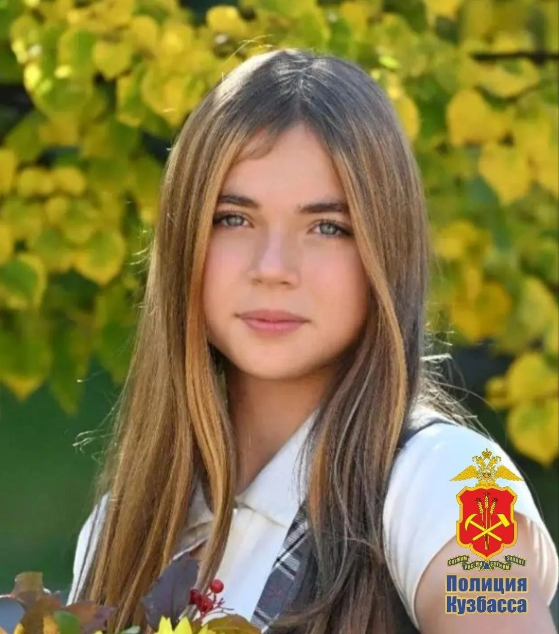 12-летняя Арина Орлова исчезла после выхода из школы в районе Лесной Поляны около 19:00; полиция просит сообщать любую информацию по указанным телефонам.