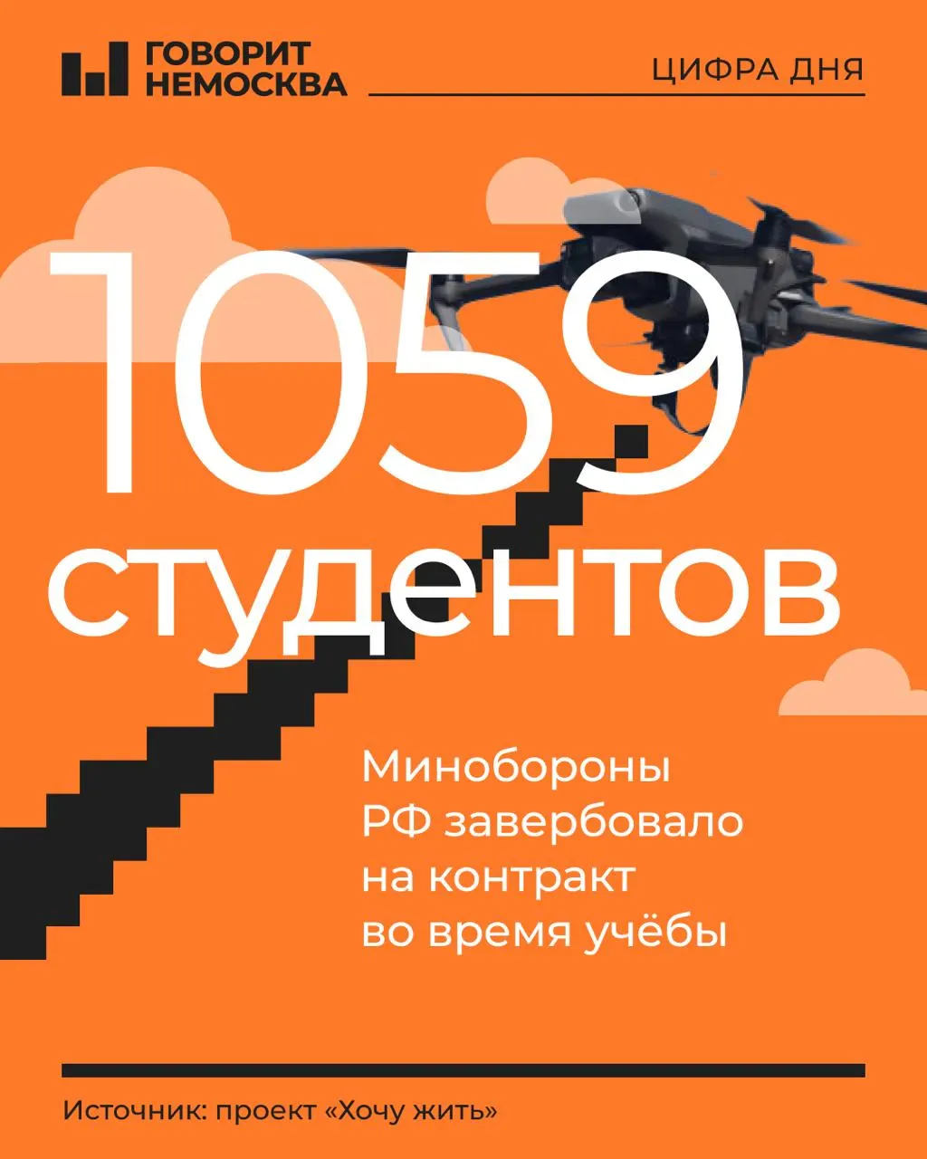 Опубликован поимённый список студентов российских вузов, завербованных Министерством обороны для службы в подразделениях беспилотных летательных аппаратов. Большая часть — первокурсники и второкурсники; по имеющимся данным, охватил сотни учебных заведений.